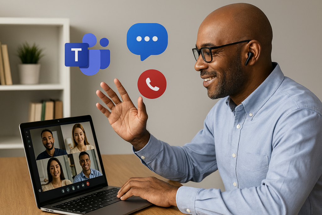 Hybrid work improves when people can seamlessly switch from messaging to calls to video meetings.