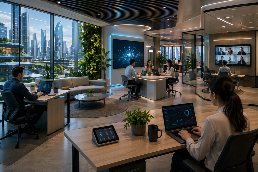 The future of hybrid work is smart offices that are experience and collaboration centers.